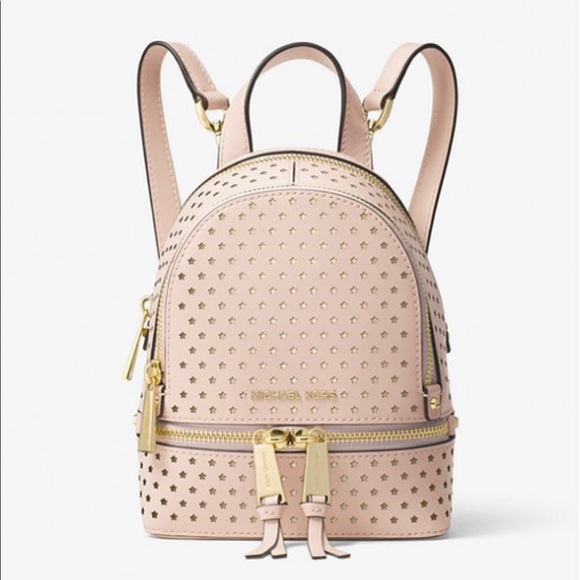 pink leather mini backpack